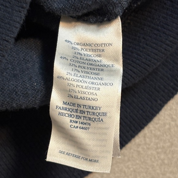 Faherty Legend Lounge Track Jacket Navy Blue Chevron Stripe Full Zip Women M - Picture 6 of 10